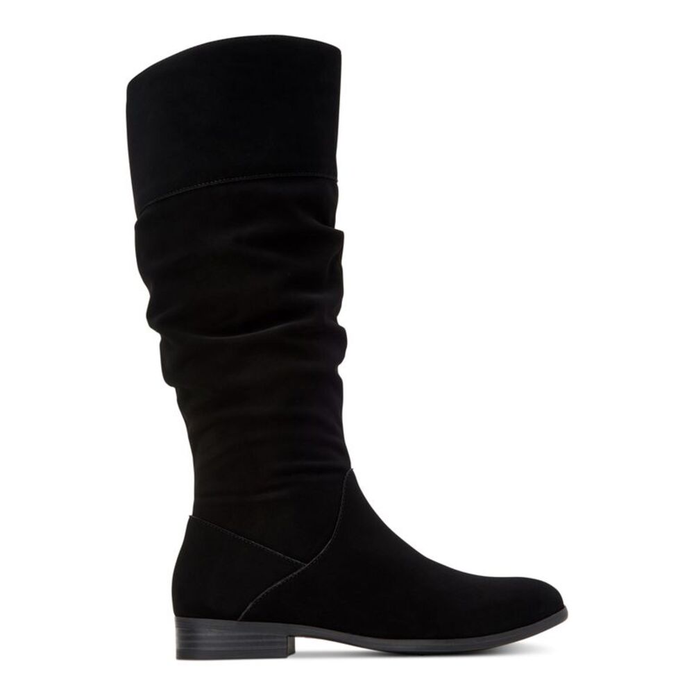 STYLE & COMPANY Womens Black 1/2 Heel Wide Calf Kelimae Riding Boot 7.5 WC